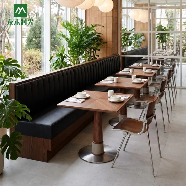 Factory-direct Restaurant Banquette Seating – Custom Cafe Booth Seating Set for Your Restaurant
