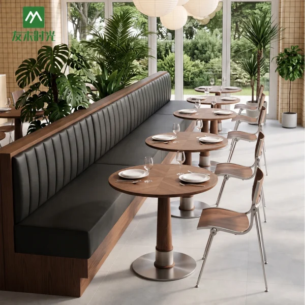 Factory-direct Restaurant Banquette Seating – Custom Cafe Booth Seating Set for Your Restaurant