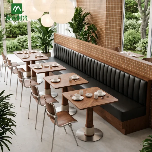 Factory-direct Restaurant Banquette Seating – Custom Cafe Booth Seating Set for Your Restaurant