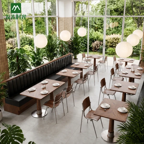 Factory-direct Restaurant Banquette Seating – Custom Cafe Booth Seating Set for Your Restaurant